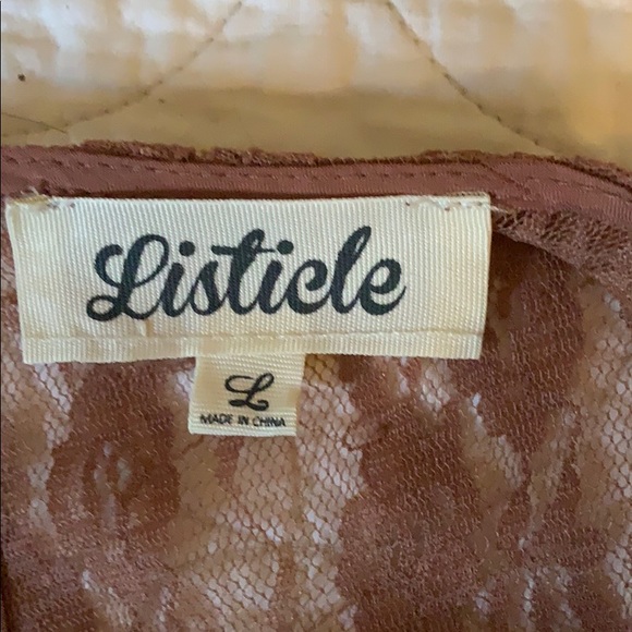 Brown lace tunic size large – never worn - Picture 4 of 4